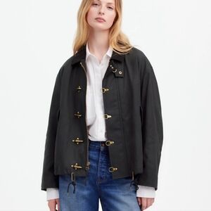 Madewell Black Jacket with Gold Accents